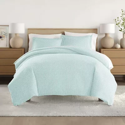 Casual Comfort Premium Ultra Soft 3-pc. Puffed Chevron Print Duvet Cover Set