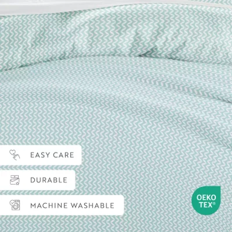 Casual Comfort Premium Ultra Soft 3-pc. Puffed Chevron Print Duvet Cover Set