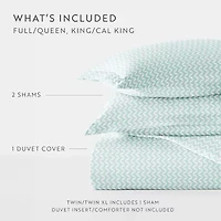 Casual Comfort Premium Ultra Soft 3-pc. Puffed Chevron Print Duvet Cover Set