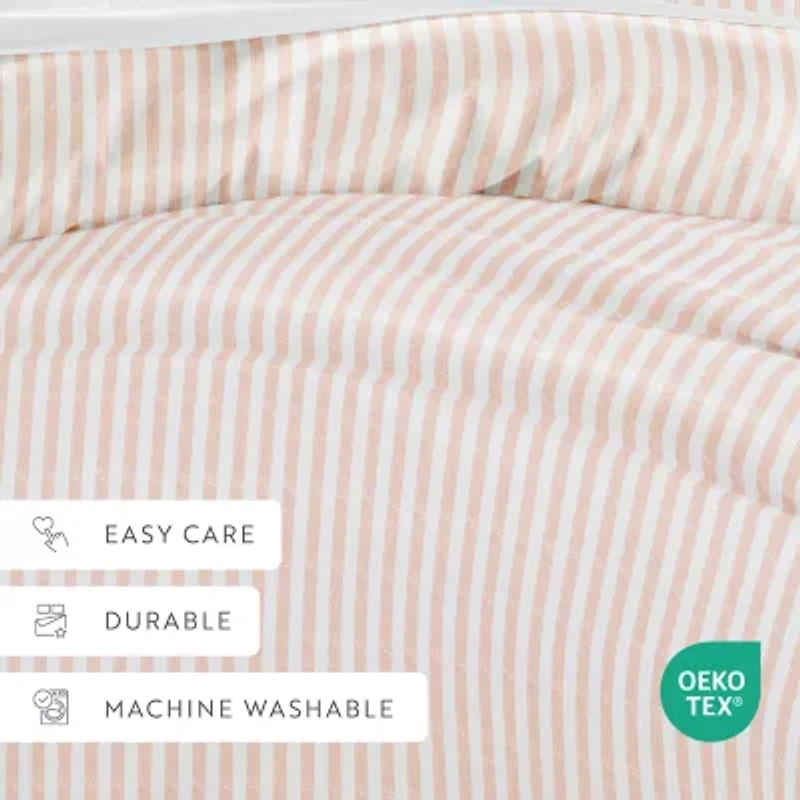 Casual Comfort Premium Ultra Soft Puffed Rugged Stripes Duvet Cover Set