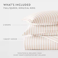 Casual Comfort Premium Ultra Soft Puffed Rugged Stripes Duvet Cover Set