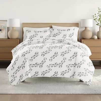 Casual Comfort Premium Ultra Soft 3-pc. Simple Vine Print Duvet Cover Set
