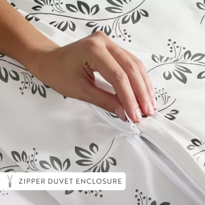 Casual Comfort Premium Ultra Soft 3-pc. Simple Vine Print Duvet Cover Set