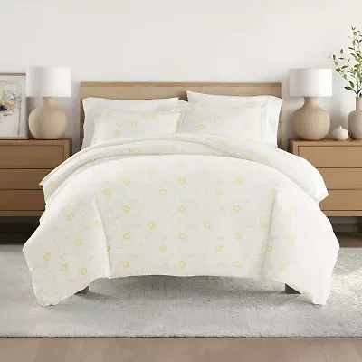 Casual Comfort Premium Ultra Soft Spring Vines Print Duvet Cover Set