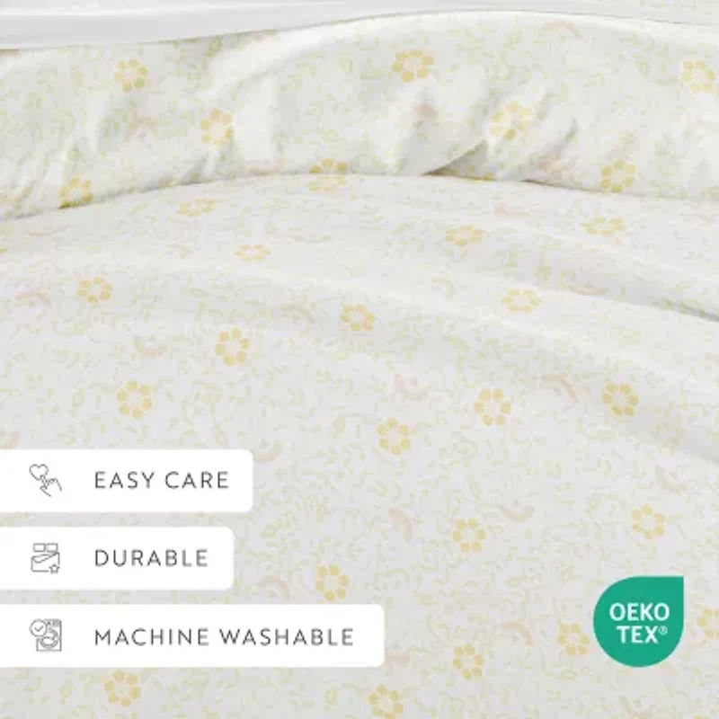 Casual Comfort Premium Ultra Soft Spring Vines Print Duvet Cover Set