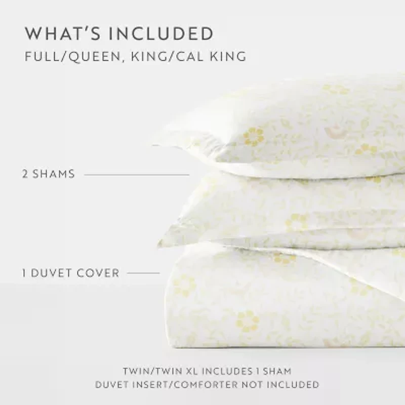 Casual Comfort Premium Ultra Soft Spring Vines Print Duvet Cover Set