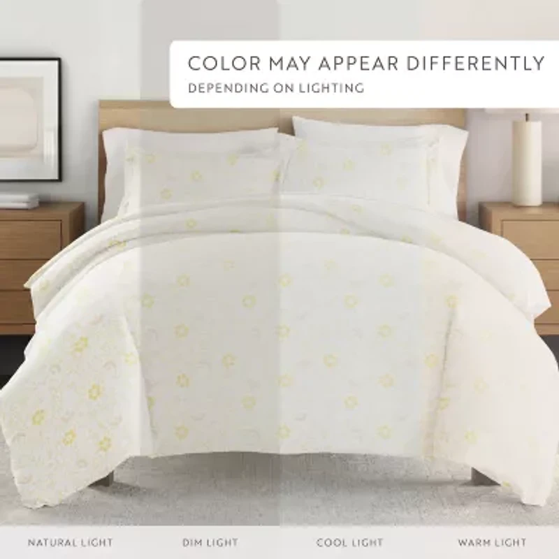 Casual Comfort Premium Ultra Soft Spring Vines Print Duvet Cover Set