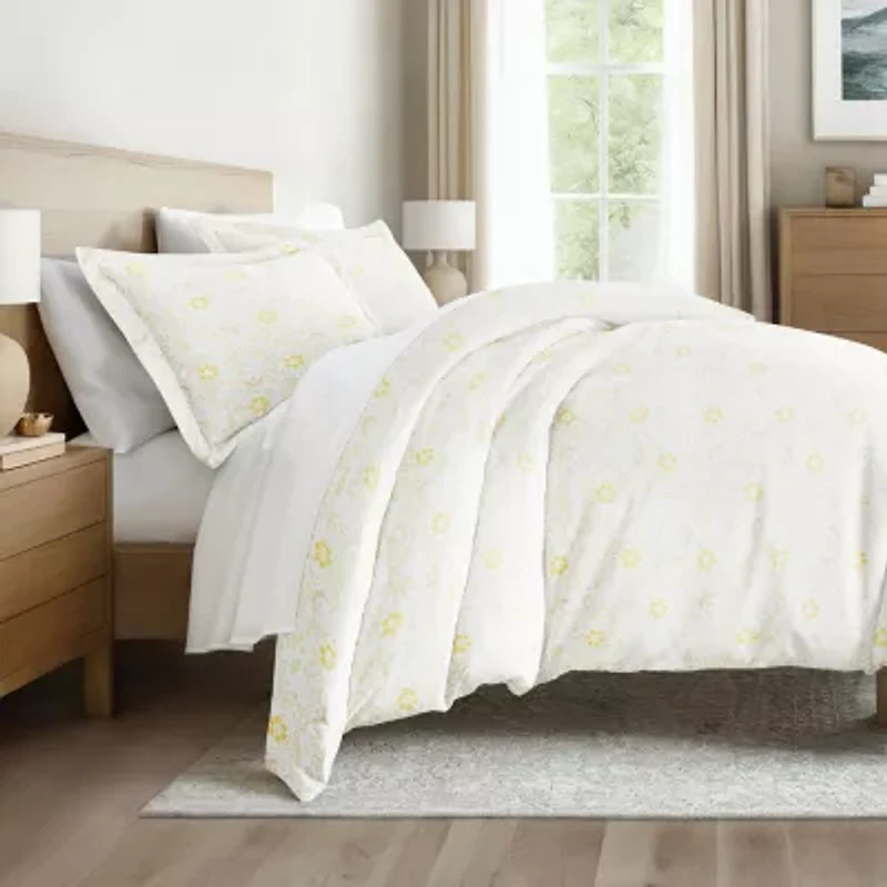 Casual Comfort Premium Ultra Soft Spring Vines Print Duvet Cover Set