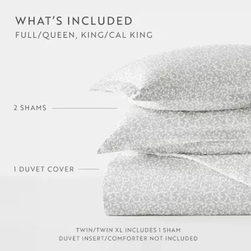 Casual Comfort Premium Ultra Soft 3-pc. Vine Trellis Print Duvet Cover Set