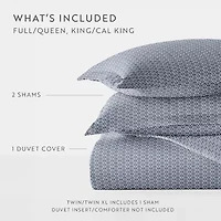 Casual Comfort Premium Ultra Soft Blue Diamond Pattern Duvet Cover Set