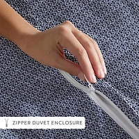 Casual Comfort Premium Ultra Soft Blue Diamond Pattern Duvet Cover Set