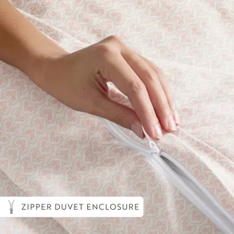 Casual Comfort Premium Ultra Soft Classic Pink Pattern Duvet Cover Set