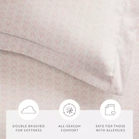 Casual Comfort Premium Ultra Soft Classic Pink Pattern Duvet Cover Set