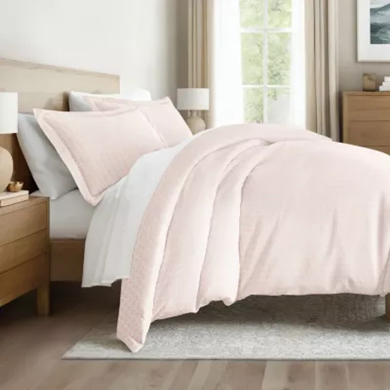 Casual Comfort Premium Ultra Soft Classic Pink Pattern Duvet Cover Set