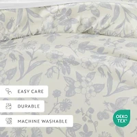 Casual Comfort Premium Ultra Soft Garden Pattern Duvet Cover Set