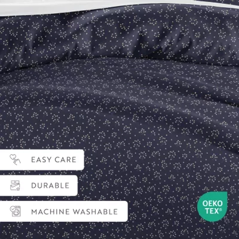 Casual Comfort Premium Ultra Soft Midnight Blossoms  Duvet Cover Set