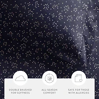 Casual Comfort Premium Ultra Soft Midnight Blossoms  Duvet Cover Set