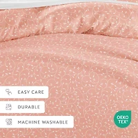 Casual Comfort Premium Ultra Soft Pink Buds Duvet Cover Set