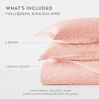 Casual Comfort Premium Ultra Soft Pink Buds Duvet Cover Set