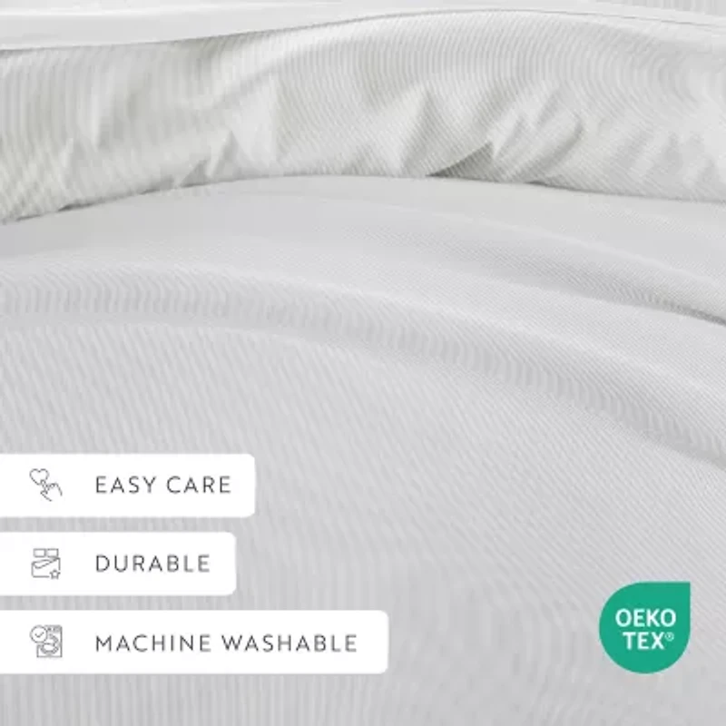Casual Comfort Premium Ultra Soft Pinstriped Duvet Cover Set