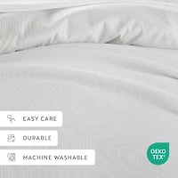 Casual Comfort Premium Ultra Soft Pinstriped Duvet Cover Set