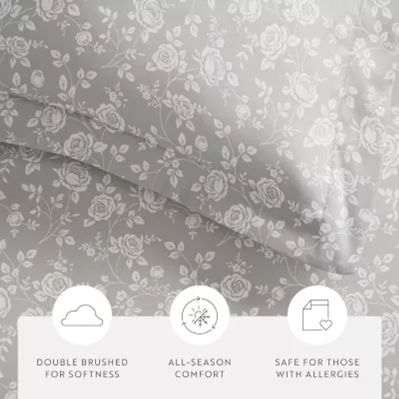Casual Comfort Premium Ultra Soft Rose Gray Duvet Cover Set