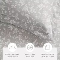 Casual Comfort Premium Ultra Soft Rose Gray Duvet Cover Set