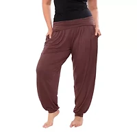 White Mark Harem Womens Cuffed Plus Knit Jogger Pant
