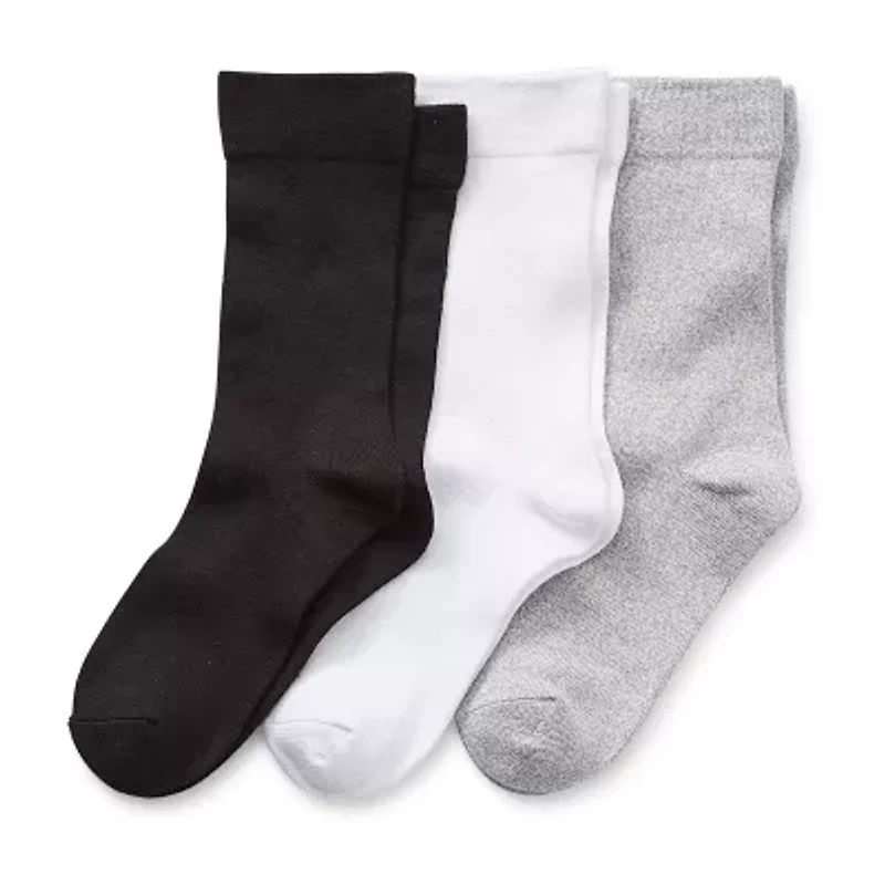 Mixit Womens 3 Pair Crew Socks