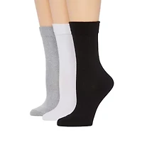 Mixit Womens 3 Pair Crew Socks