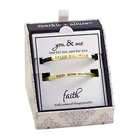 Sparkle Allure You & Me Womens 2-pc. 14K Gold Over Brass Bracelet Set