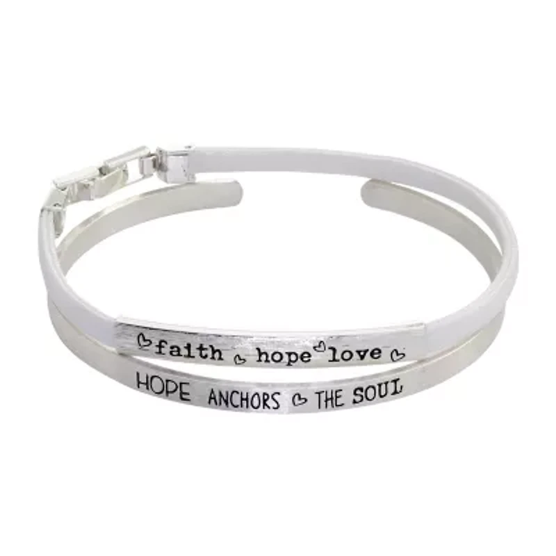 Sparkle Allure You & Me Womens 2-pc. Pure Silver Over Brass Bracelet Set