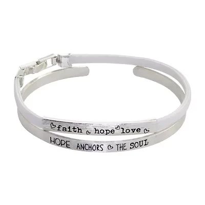 Sparkle Allure You & Me Womens 2-pc. Pure Silver Over Brass Bracelet Set