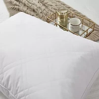 100% Cotton Quilted Goose Feather/Down Bed Pillows (2-pack)