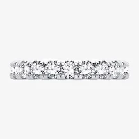 H-I / Si1-Si2) Womens 2.5MM 2 CT. T.W. Lab Grown White Diamond 10K White Gold Eternity Wedding Band