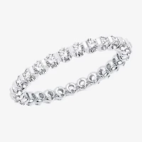 H-I / Si1-Si2) Womens 1 CT. T.W. Lab Grown White Diamond 10K White Gold Eternity Wedding Band