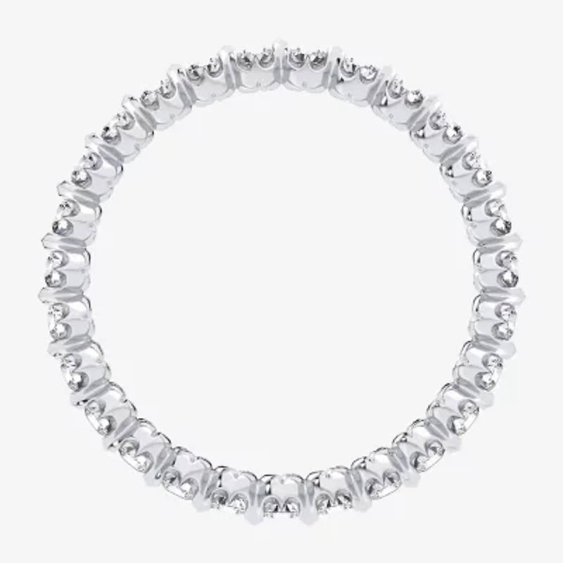 H-I / Si1-Si2) Womens 1 CT. T.W. Lab Grown White Diamond 10K White Gold Eternity Wedding Band