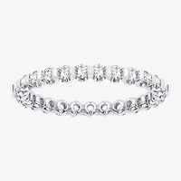 H-I / Si1-Si2) Womens 1 CT. T.W. Lab Grown White Diamond 10K White Gold Eternity Wedding Band