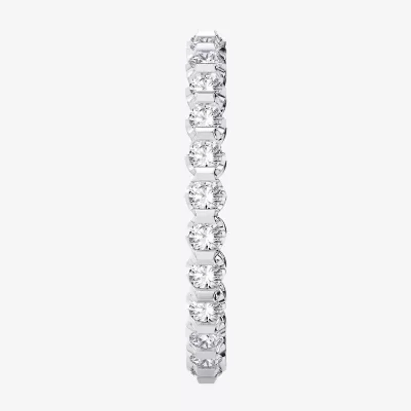 H-I / Si1-Si2) Womens 1 CT. T.W. Lab Grown White Diamond 10K White Gold Eternity Wedding Band
