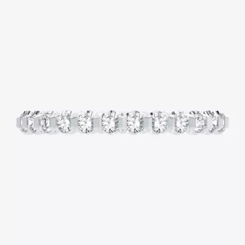 H-I / Si1-Si2) Womens 1 CT. T.W. Lab Grown White Diamond 10K White Gold Eternity Wedding Band