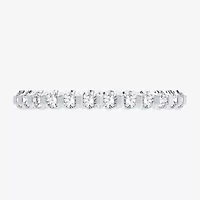 H-I / Si1-Si2) Womens 1 CT. T.W. Lab Grown White Diamond 10K White Gold Eternity Wedding Band