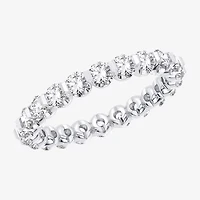 H-I / Si1-Si2) Womens 2.5MM 2 CT. T.W. Lab Grown White Diamond 10K White Gold Eternity Wedding Band