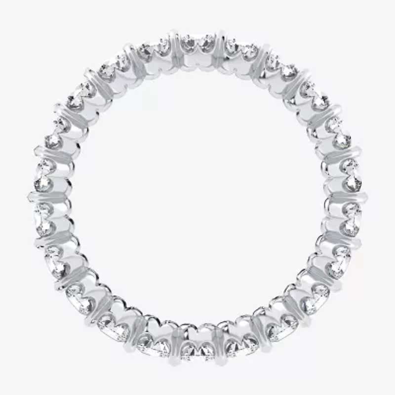 H-I / Si1-Si2) Womens 2.5MM 2 CT. T.W. Lab Grown White Diamond 10K White Gold Eternity Wedding Band