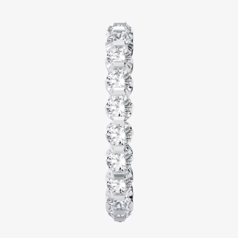 H-I / Si1-Si2) Womens 2.5MM 2 CT. T.W. Lab Grown White Diamond 10K White Gold Eternity Wedding Band