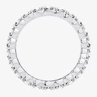 (H-I / Si1-Si2) Womens 2.5MM 2 CT. T.W. Lab Grown White Diamond 10K White Gold Eternity Wedding Band