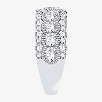 (H-I / Si1-Si2) Womens 7MM 2 CT. T.W. Lab Grown White Diamond 10K White Gold Anniversary Band