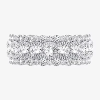(H-I / Si1-Si2) Womens 7MM 2 CT. T.W. Lab Grown White Diamond 10K White Gold Anniversary Band