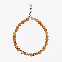 Mens Stainless Steel Beaded Bracelet