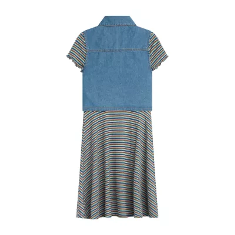 Byer California Little & Big Kid Girls Striped 2-pc. Dress Set