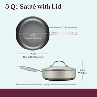 Anolon Achieve Hard Anodized 3-qt. Saute Pan with Lid